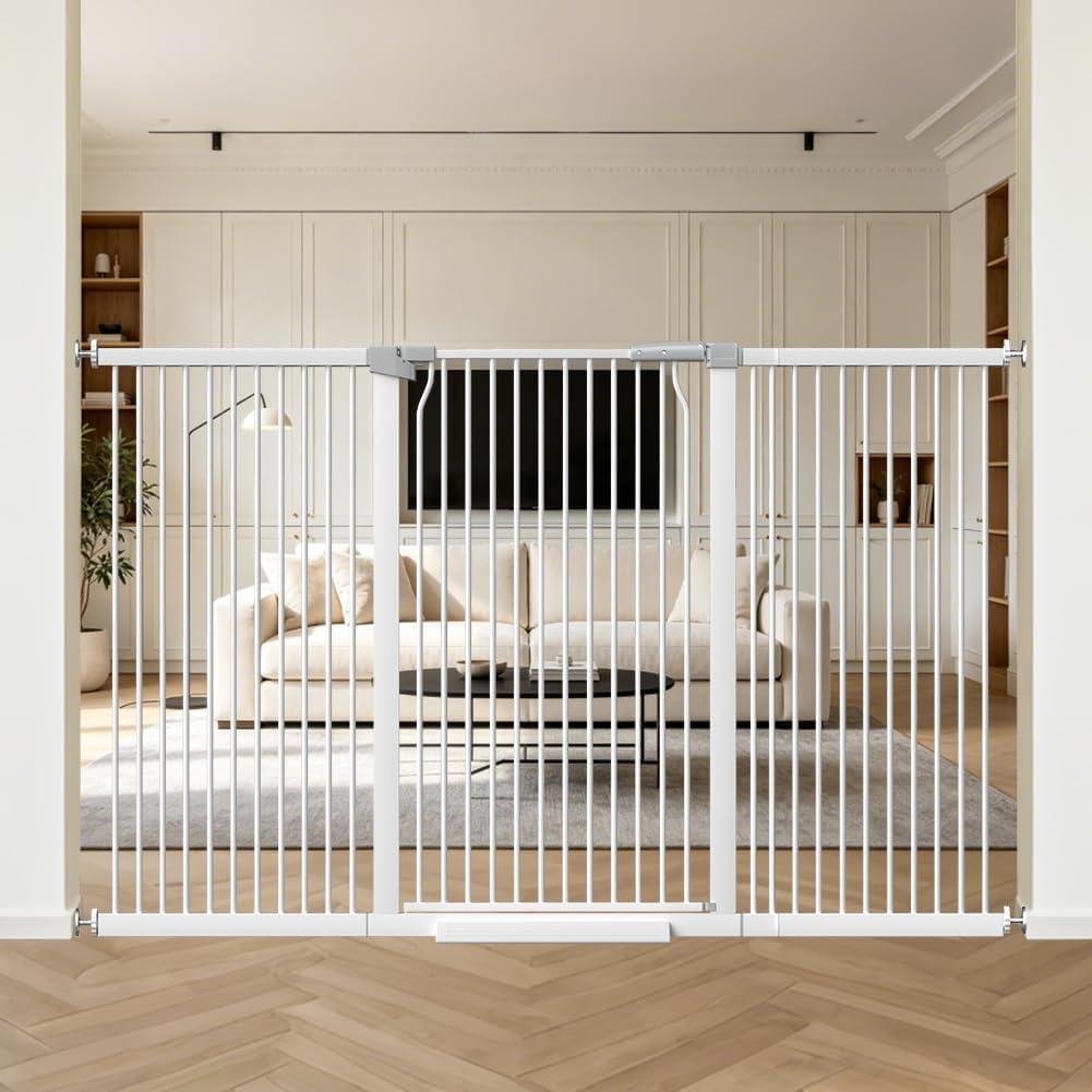 41" Tall Wide Dog Gate for Doorways, 65.7"-71.2" Extra Tall Pet Gates