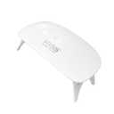 KISS NEW YORK GELUV Gel Lamp, Mini UV LED Nail Lamp for Gel Polish, 6W Portable USB Curing Light with 60S/120S Timer, 365+405nm Nail Dryer for DIY At-Home Manicure, White