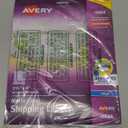 Avery Printable Shipping Labels with Sure Feed, 3-1/3" x 4", Matte Clear, 60 Blank Mailing Labels (18664)