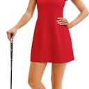 Womens Tennis Dress, Athletic Dress with Built-in Bra & Shorts Pockets Summer Dresses for Women Golf Outfits for Workout (M)