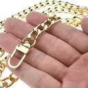 HAHIYO Purse Chain Strap Length 23.6 inches SPOT-ON Gold for Shoulder Cross Body Sling Purse Handbag Clutch Replacement Strap Comfortable Flat 0.4” Wide Enough 2.4mm Extra Thick Metal Strap 1 Pack