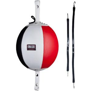 Ringside Leather Boxing Double End Bag (7", Red/White/Black)