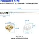 W11217817 Washer Suspension Rod Kit Compatible with Whirlpool Kenmore Maytag Washers Replaces W11217817 W11159470 W11226768 AP6329793 4844566 PS12349409
