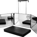 SELF FIND 3 Way Mirror for Hair Cutting, 360 Mirror for Haircuts for Men, Barber with Height Adjustable Telescoping Hooks for Makeup and Hair Styling