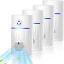 Air Ionizers for Home 4-Pack, Plug-in Air Purifier Ozone-Free & Filterless, Eliminates Pet Odors from Litter Box, Kitchen, Whisper-Quiet Portable Design for Home Bedroom Office
