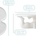 Comfify Ceramic Bunny Dessert Stand White Rabbit Figurine 7.75" x 8.25" Serving Plate for Cakes, Candies, or Cupcakes