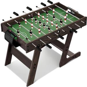 SereneLife Folding Foosball Table, 4 x 2 Full Competition Size Foldable Space Saving Table Soccer for Home, Arcade Game Room, for Indoor or Outdoor, Family Game Night, Perfect for Kids and Adults