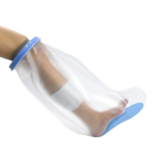 100% Waterproof Leg Cast Covers for Showering with Anti Slip Sole - Faster Wound Recovery | Cast Protector for Shower Leg Adult, Reusable Shower Boots for Foot After Surgery (Short Leg)
