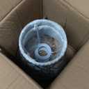 Set of 2 Pleated Block Print Light Blue Lamp Shade, Floral Spider Blue Pleated Lamp Shades, Replacement Lampshade 4" Top x 6" Bottom x 5" High Spider with Harp and Finial Fitting