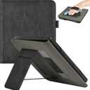 Case for 7" Kobo Libra Colour (2024 Release) & Kobo Libra 2 (2021 Release), Soft TPU Protective Back Cover with Hand Strap and Card Slot, Auto Wake/Sleep, Black