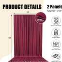 10ft x 10ft Burgundy Backdrop Curtains for Parties, Fabric Satin Background Curtain with Rod Pockets for Weddings, Birthday, Baby Shower, Photography, Graduation Party Backdrop Drapes, 2 Panels