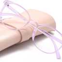 miyya Blue Light Blocking Glasses Women, Fashion Round Transparent Anti Blue Light Glasses with Anti Eyestrain & UV Glare