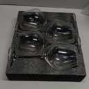 Gusto Nostro Crystal Wine Glasses Set of 4, 22 Oz Long Stem Modern Wine Glasses for White and Red Wine, Dishwasher Safe, Fancy, Elegant, Large and Tall Wine Glass for Wedding Christmas Anniversary (Crystal Design 3)