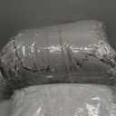 AIKASY Bed in a Bag 7 Pieces Queen Size - Floral Print - Soft Microfiber, Reversible Bed Comforter Set (1 Comforter, 2 Pillow Shams, 1 Flat Sheet, 1 Fitted Sheet, 2 Pillowcases)Grey, Queen