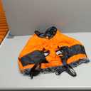 Dog's Winter Jacket Harness Integrated Dog Coat for Winter, Snowproof and Waterproof, Fleece-Lined Turtleneck, Reflective Dot Design Orange, X-Large