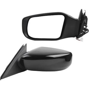 Dasbecan Left Driver Side Mirror Compatible with Nissan Altima 2013-2018 Sedan Non-Heated Non-Folding Power Adjustable Glass Replaces NI1320223 963023TH0A Black 3Pins