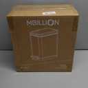 Mbillion Bathroom Trash Can with Lid Slim Stainless Steel Small Bathroom Garbage Can 10 Liter, 2.6 Gallon Soft Close, Step Pedal, Slim Wastebasket for Toilet, Office, Bedroom, Brushed Silver