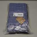 Homaxy 100% Cotton Terry Kitchen Towels(Navy+Grey+Black, 13 x 28 inches), Checkered Designed, Soft and Super Absorbent Dish Towels, 6 Pack