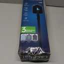 Long Handled Scrub Brush for Shower,3-in-1 Cleaning Brushes with 3 Different Function Cleaning Heads Brush for Shower Cleaning Bathroom Kitchen Walls Tub Tile (Black)