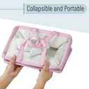 Mr. Pen Baby Diaper Caddy Organizer, Pink Quilted Fabric, Car Diaper Caddy, Portable