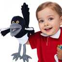 Steve and Maggie Plush Toy  Maggie Magpie Hand Puppet for Kids 1+, Soft Bird Puppet for Pretend Play, Nursery Rhymes & Learning, Interactive Toddler Toy for Easter Basket Stuffers (Small)