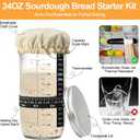 Sourdough Starter Warmer with Sourdough Bread Starter Kit, Abnaok Precise 1F Thermostat Control (70-180F) Timer Sour Dough Warmer Pad, Smart memory Warming On/Off