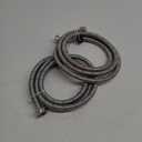 4 Ft Washing Machine Hoses, 2 Packs Premium Stainless Steel Washer Hoses Burst Proof, Hot and Cold Striped Water Supply Hoses with 3/4'' Standard Interface fit for ALL Washer