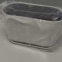 Mini Trash Can with Lid Removable Small Garbage Can, Tiny Plastic Trash Bin, Pop Up Countertop Wastebasket, Counter Garbage Lint Bin for Bathroom,Office,Kitchen,Desk(White)