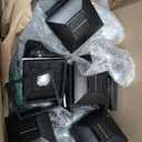 Solar Post Cap Lights Outdoor 16-Pack, Black Waterproof Solar Powered Deck Fence Lights Fit 4x4 Wood/Vinyl Posts, Bright Warm White for Patio, Porch