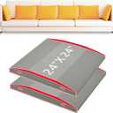 HAVARGO Couch Cushion Support High Density Foam 24X24X2.4 Inches Sofa Couch Supports for Sagging Cushions Light Grey 2Pc with Anti Slip Mesh Fabric
