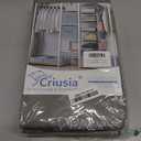 Criusia 6 Pack Large Clothes Organizer, Wardrobe Closet Organizer and Storage with Handles, Foldable Fabric Closet Organizers Dividers for Clothing, Pants, Jeans, Sweater, T-shirts, Grey