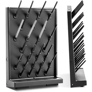 Pushglossy 1 Pcs 27 Pegs Lab Drying Racks Single Sided Pegboard Bench-top Wall-Mount Laboratory Glassware PP Test Tube Drying Draining Rack Cleaning Equipment Detachable