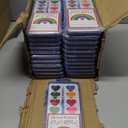 Valentines Day Gifts for Kids, 24 Pack Watercolor Paint Set with Paintbrush for Kids, Prizes Exchange Gifts Valentines Party Favors for Preschool Classroom School