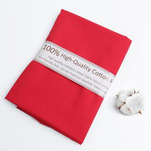 Red Cotton Fabric, Natural 100% Cotton Poplin Fabric by The Yard 59 Inches Wide Lining Fabric for Sewing Apparel Cloth Soft Embroidery Quilting, 1 Yard