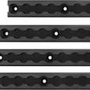 12" L-Track Rail Black 4 Pack, 1ft Aluminum Ltrack Rail for Truck and Trailer, Truck Bed Rail for Motorcycles, ATVs and Bikes