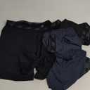 New Balance Men's Mesh 5" No-FLY Boxer Brief (4-Pack) (XX-Large, Thunder/Thunder/Black/Black)