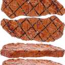 4pcs Artificial Steak Fake Food Props Realistic Cooked Roast Beef Simulation Meat Model for Kitchen Decor Photography Display Barbecue Scene