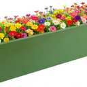 Metal Railing Planter Box, 30 Inch Balcony Planters with Adjustable Brackets, Large Hanging Planters for Outdoor Fence Deck