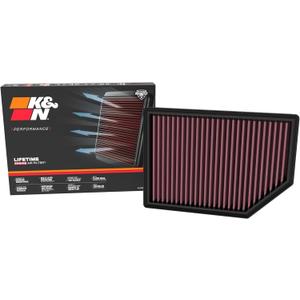 K&N High-Flow Original Lifetime Engine Air Filter: Increase Power: Premium, Washable: Compatible with 2023-2026 RAM/JEEP: (See Product Descriptions for Select Models), 33-5125