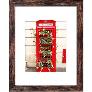 SESEAT 16x20 Picture Frame Brown, Display Pictures 11x14 with Mat or 16x20 without Mat, Photo Frames Wall Gallery, 1 Pack