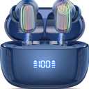 AI Language Translator Earbuds Real Time, 164 Language/6 Translation Modes Translator Earbuds 3-in-1 Translation Headphones, Bluetooth 5.4 Translation Device for Travel Business Learning, Blue