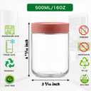 Danmu 16 oz Overnight Oats Containers with Lids,Meal Prep Containers 6 Pack,Mason Jars 16 oz with Lids for Snack,Overnight Oats,Yogurt,Parfait,Soup,Smoothies,Salad 100% Leak-proof Dishwasher Safe