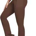 Comfortable Trousers Women's Summer Casual Trousers Fabric Trousers Leggings with High Flared Leg for Yoga Pants for Lifting the Butt with Pockets, Comfortable, Sporty Workout Casual Wear