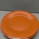 11 inch Fall Melamine Plastic Beaded Dinner Plate Set of 6, BPA Free, Platter, Serving Dishes, Chip & Break Resistant, Lightweight, Great for Dining, Weddings & Everyday Meals