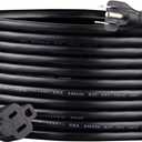 Amazon Basics Extension Cord, 20 Ft, 3 Prong Outlet Extender, Indoor, 13 Amps, 125V, 16 AWG, Black