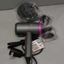 Slopehill Professional Ionic Hair Dryer, Powerful 1800W Fast Drying Low Noise Blow Dryer With 2 Concentrator Nozzle 1 Diffuser Attachments For Home Salon Travel (Grey)