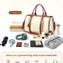 Travel Garment Luggage Duffle Bag For Women And Men, Waterproof Beige | Capacity: 45L, Feature: waterproof, smooth zipper, Use: business, weekends & trips, Color: Beige
