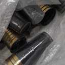 LIYH 100 Pcs Gold Plastic Cups - 16 oz Clear Black and Gold Rim Plastic Wine Cups Big Size Fancy Disposable Wine Glasses Party Cup Beverage Drinking Cup for Party & Wedding