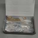 Amerdeco 10 Pack Champagne Bronze Cabinet Pulls 3-3/4 Inch(96mm) Hole Center Drawer Pulls Cabinet Hardware Kitchen Cabinet Handles for Bathroom Dresser Pulls ZH00013