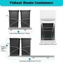 Pull Out Trash Can Under Cabinet 35QT Capacity 14"Wx22"D, Heavy Duty Kitchen Garbage Bin Soft-Close Full Extension Slides, Cabinets Cabinet Trash Can Slide Out Waste Container for Kitchen, Black